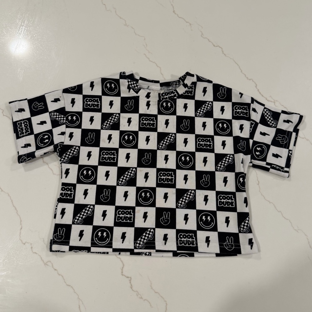 Cool Dude Kids T-Shirt - Black & White